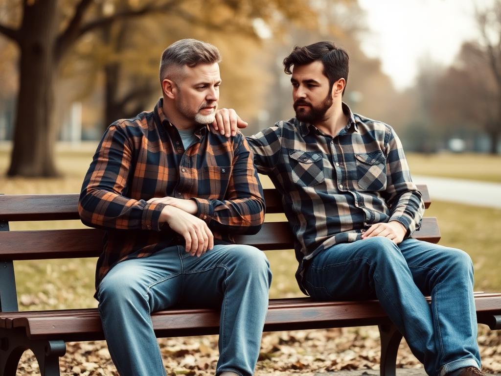 Two men in honest conversation and fellowship